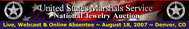 US Marshals Service Forfeited Jewelry Auction